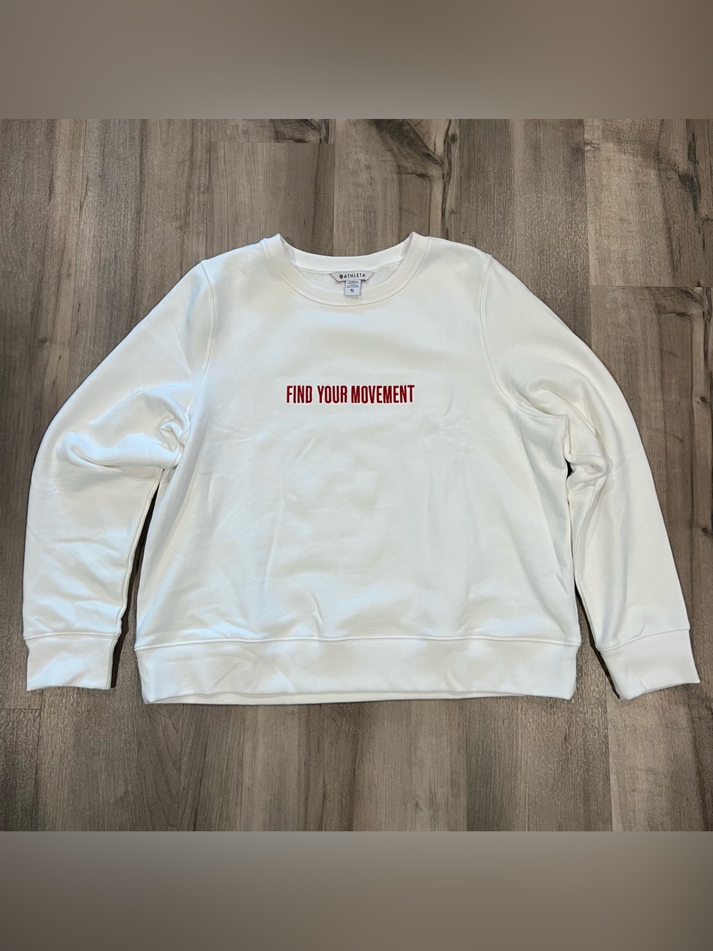 Athleta Find Your Movement Forever Fleece Sweatshirt Xl White Preowned